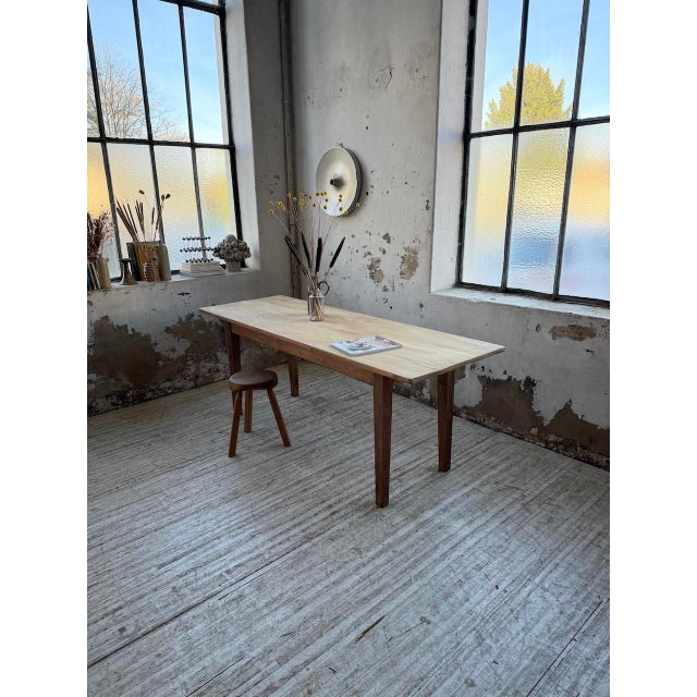 1950s Pine and Oak Farmhouse Table, 1950s For Sale - Image 5 of 18