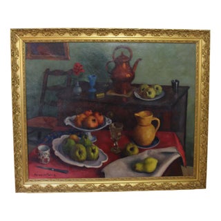 Fernand Fabre, Still Life, 1950s, Oil on Canvas, Framed For Sale