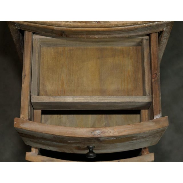 Vintage Loaf Recliamed Hardwood Nightstand with Drawers For Sale - Image 13 of 14