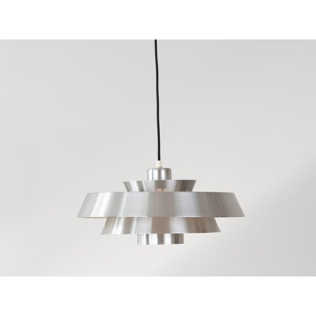 Vintage Nova Pendant Lamp in Aluminum by Jo Hammerborg for Fog and Mørup, 1963 For Sale - Image 11 of 11