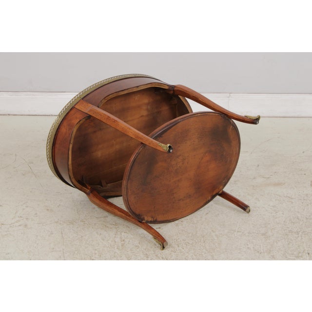 Vintage Walnut End Table W. Gallery For Sale - Image 14 of 14