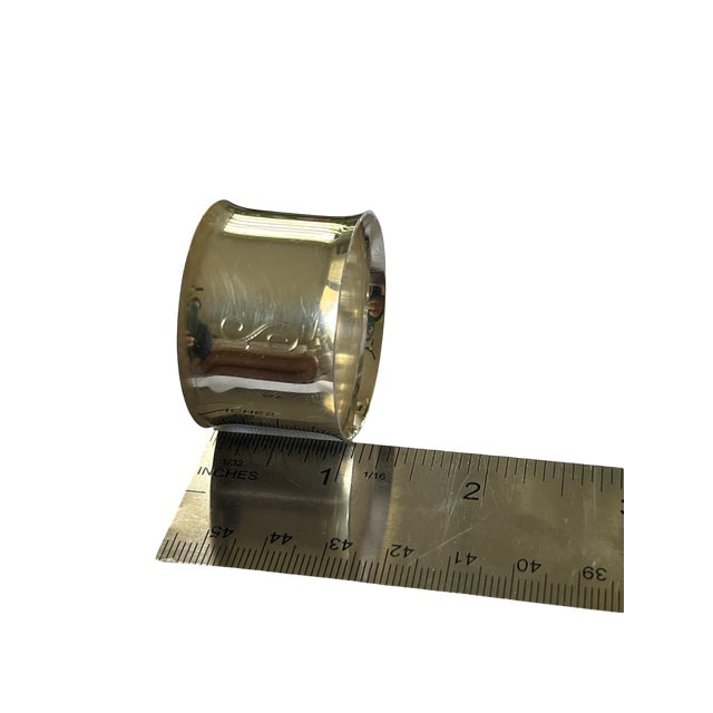 Vintage Mid-Century Modern Silver Plate Napkin Rings With Engraved “S” Monogram - Set of 12 For Sale In Jacksonville, FL - Image 6 of 7