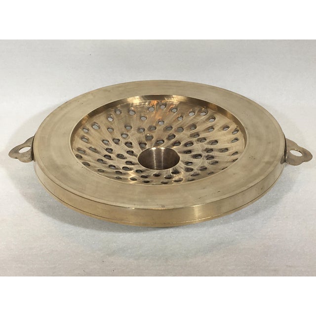 Vintage Mid 20th Century Korean Brass Hot Pot Brazier Sin Sul Ro