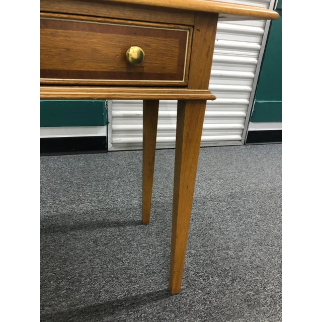 Century Fine Furniture Oak Console Table For Sale - Image 10 of 11