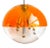 Mid-Century Modern Space Age Orange Sphere Pendant Lamp attributed to Raak Amsterdam For Sale