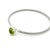 Traditional 1990s David Yurman Peridot Cuff Bangle 7.5" Sterling Silver 3mm Estate For Sale - Image 3 of 8