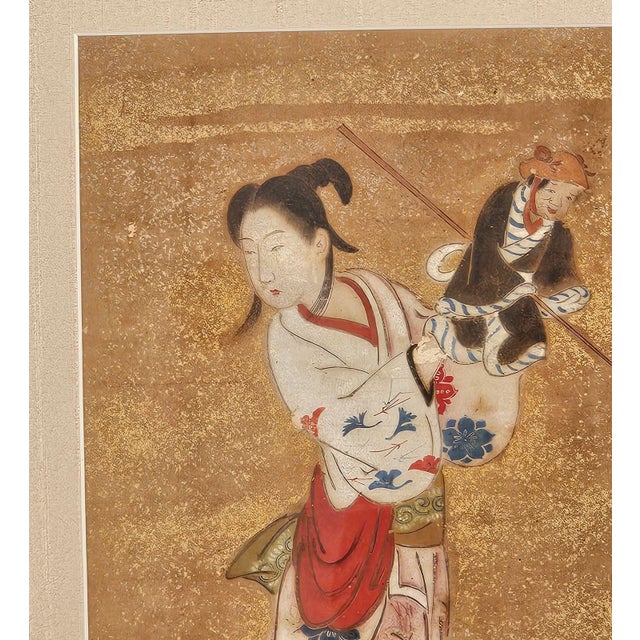Asian Edo Period Painting of a Beauty, Japan Circa 1820 For Sale - Image 3 of 5