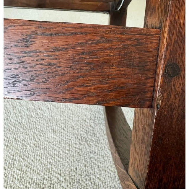 1910s G. Stickley v-Back Rocking Chair For Sale - Image 9 of 10