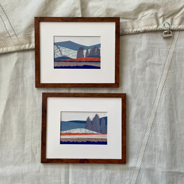 Contemporary Semi-Abstract​ Mixed Media Nautical Sailcloth Landscape​ - By JJ-Hogan | the Power of Presence, Framed For Sale In Baltimore - Image 6 of 9