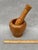 Brown Vintage Hand Turned Wooden Mortar and Pestle For Sale - Image 8 of 10