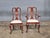 Wood 1990s Set of 8 Henkel Harris Black Cherry Dining Room Chairs White Damask Fabric For Sale - Image 7 of 18