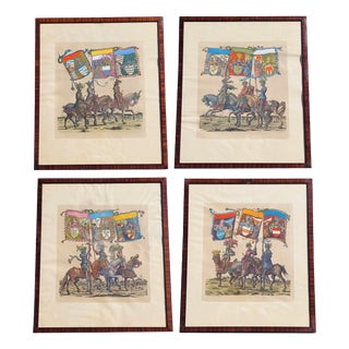 20th Century Triumph of Maximilian Colored Engravings, 1890s, Set of 4 For Sale