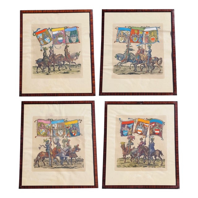 20th Century Triumph of Maximilian Colored Engravings, 1890s, Set of 4 For Sale
