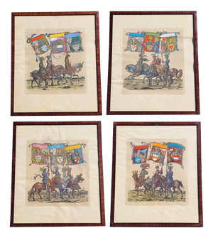 20th Century Triumph of Maximilian Colored Engravings, 1890s, Set of 4