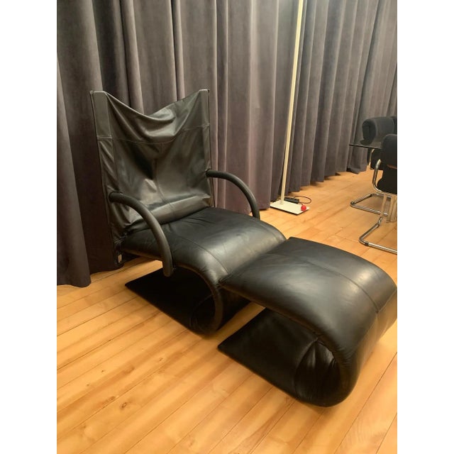 1980s Set of Zen Armchair and Ottoman by Claude Brisson for Ligne Roset, France, 1980s For Sale - Image 5 of 13