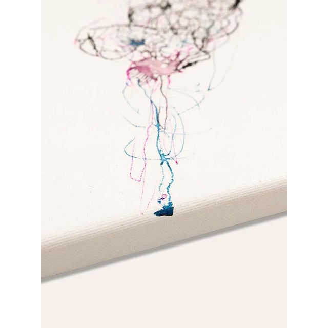 Textile Genesis, Acrylic on Canvas, 1990s, Set of 2 For Sale - Image 7 of 9