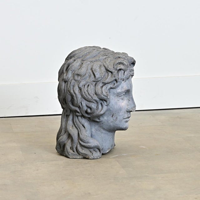 English 20th Century Stone Bust of Alexander the Great For Sale In Baton Rouge - Image 6 of 8