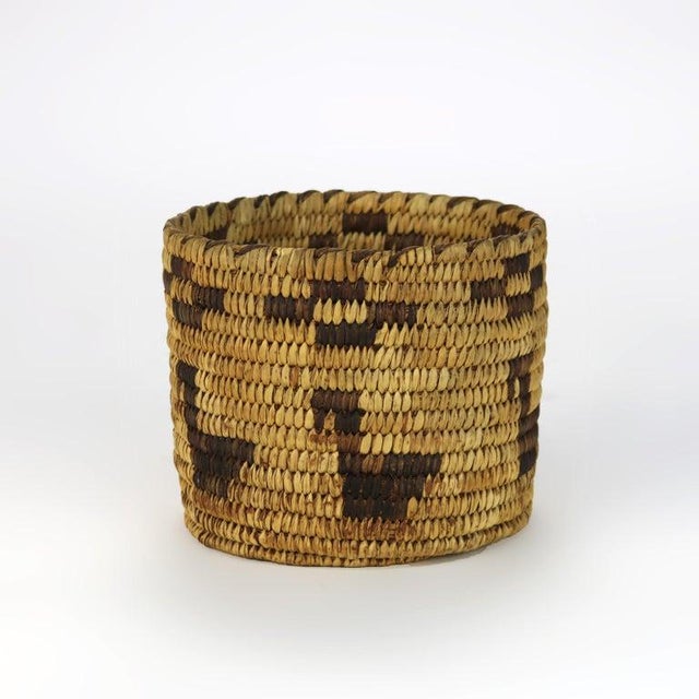 Native American Vintage Southwest Native American Figural Woven Reed Basket 20thC For Sale - Image 3 of 7