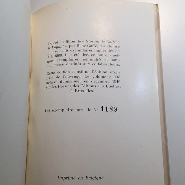 Vintage 1946 Giorgio De Chirico Le Voyant Book For Sale - Image 5 of 11