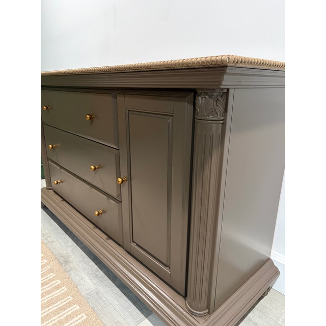 Vintage Dark Brown Dresser For Sale - Image 4 of 7