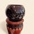 Art Nouveau Late 19th Century Majolica Jardiniere & Pedestal Set, Oxblood Red With Striped Base For Sale - Image 3 of 8