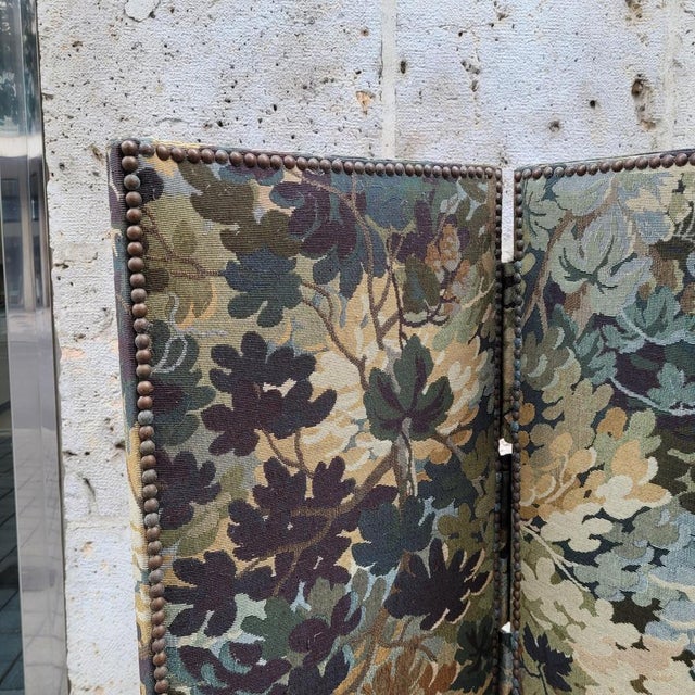 Vintage French Three-Panel Screen, 1950s For Sale - Image 18 of 18
