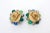 Turquoise Vintage Elsa Schiaparelli Turquoise & Green Glass Strand Necklace With Clip on Earrings - 3 Pieces For Sale - Image 8 of 10