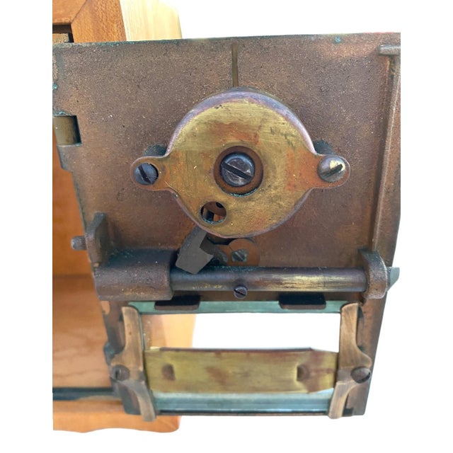 Antique Art Deco Postal Door Repurposed as Lock Box Bank For Sale - Image 9 of 13