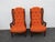 Mid-Century Modern Hollywood Regency Extra Tall Caned Wing Back Livingroom Side Chairs a Pair 6654 For Sale - Image 3 of 17