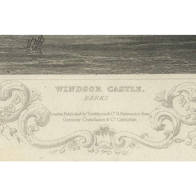 This distinguished antique engraving presents one of the most celebrated views of the River Thames: Windsor Castle, the...