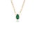 Luxury 3.82ct Pear Cut Emerald & Natural Diamond Paperclip Chain Necklace in 14k Gold For Sale - Image 4 of 16
