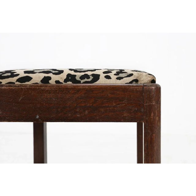Art Deco Stool with Leopard Print, 1930s For Sale - Image 5 of 10