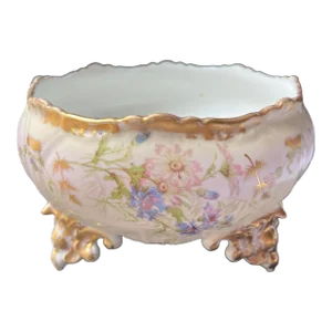 Mid 19th Century Limoges France B& H Floral Center Piece Planter