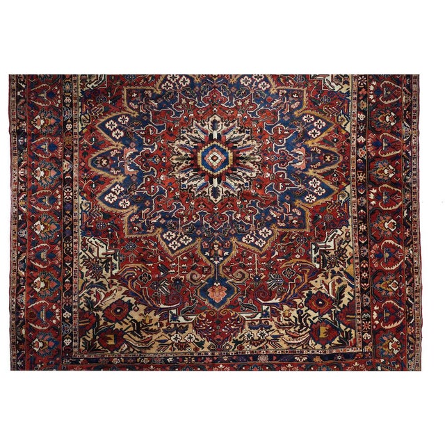 Vintage Persian Bakhtiari Rug 12'8'' X 15'4'' For Sale - Image 4 of 11