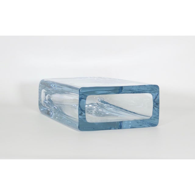 1950s Tall Strömbergshyttan Swedish Modern Glass Vase For Sale - Image 6 of 8