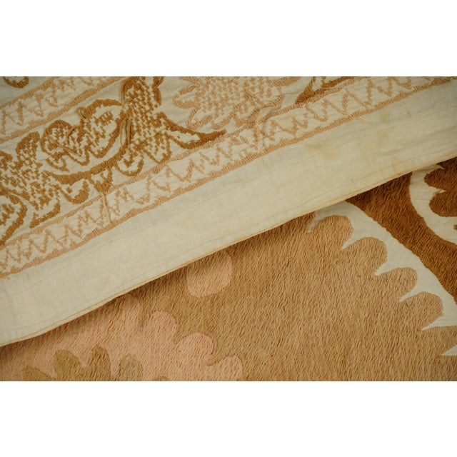 Suzani Wall Decor - Tribal Tapestry 4'2'' X 4'4'' For Sale - Image 10 of 10