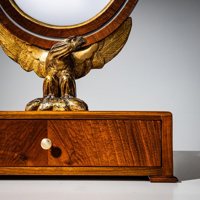 Glass Biedermeier Table Mirror with Eagle, Vienna, 19th Century For Sale - Image 7 of 9