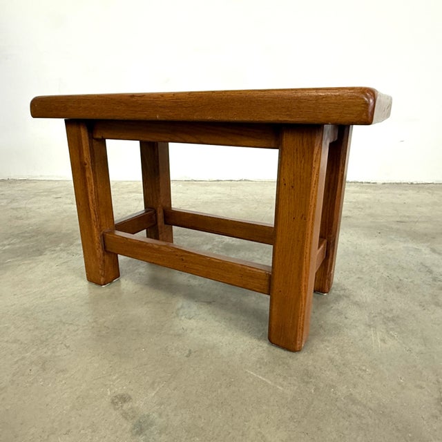 Brutalist Oak Coffee Table For Sale - Image 4 of 8