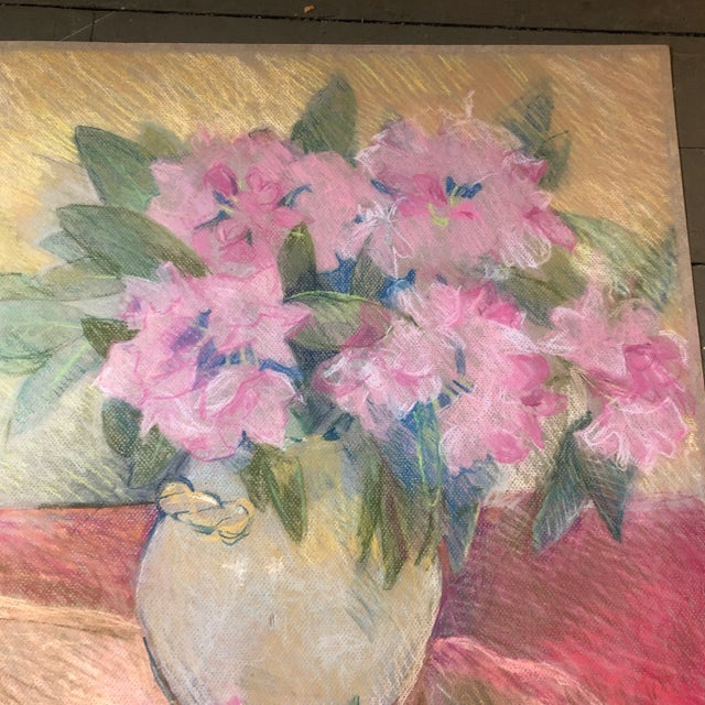 Original pastel drawing on gray paper 19 x 25 unframed Unsigned