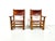 Vintage French Brutalist Castle Armchairs in Oak and Cognac Leather, 1920s, Set of 2 For Sale - Image 6 of 13