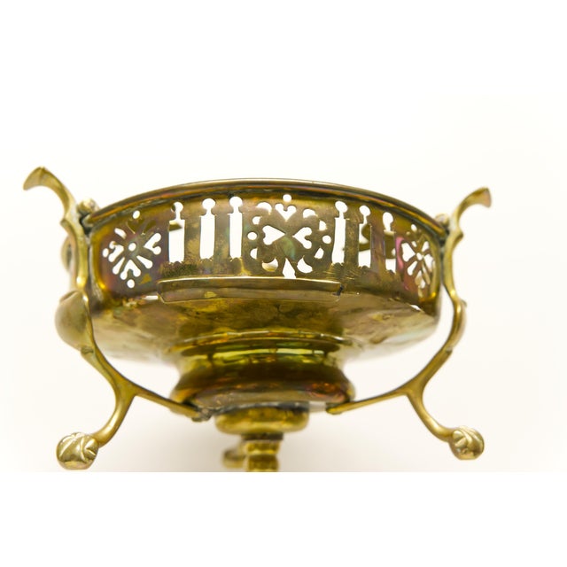 Victorian Era Brass Kettle Floor Stand With Burner For Sale In Louisville - Image 6 of 8