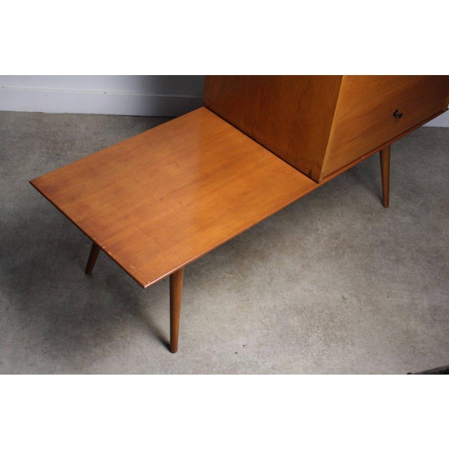 Mid-Century Modern 1960s Danish Modern Paul McCobb Planner Group Bench and Cabinet For Sale - Image 3 of 8