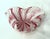 Striking Zanfirico Murano bowl with pink and white filigree pattern