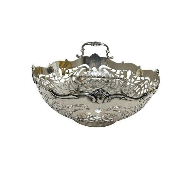 Dutch Silver Bread Basket by Hooijkaas, Schoonhoven, 1966 For Sale - Image 6 of 9