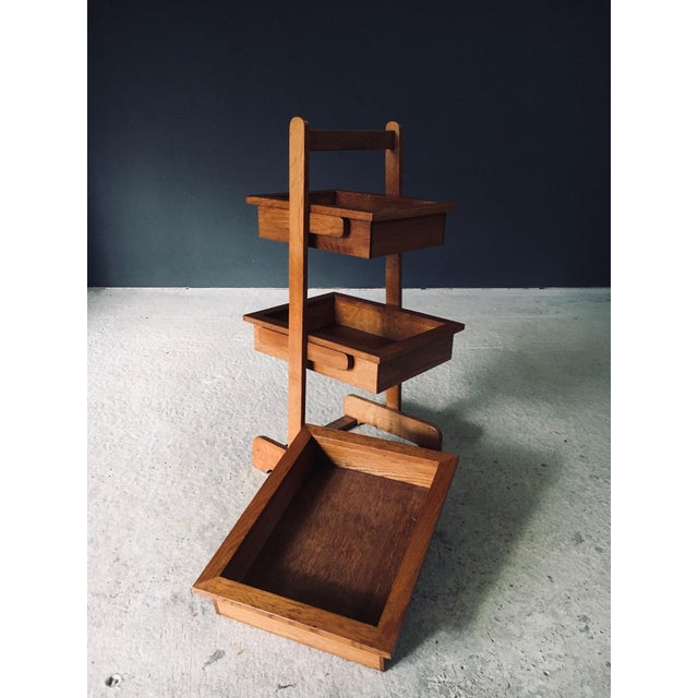 Mid-Century Oak Magazine Holder, Belgium, 1950s For Sale - Image 9 of 18