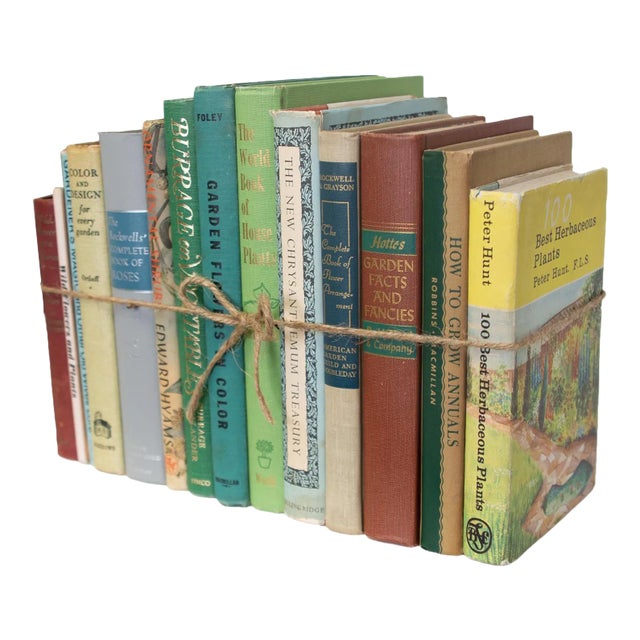 Decorative Books - Vintage Gardening Book Bundle - 1 foot of Books For Sale