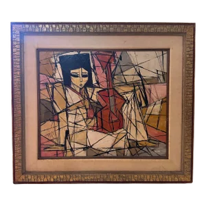 1960s Mid Century Figurative Painting