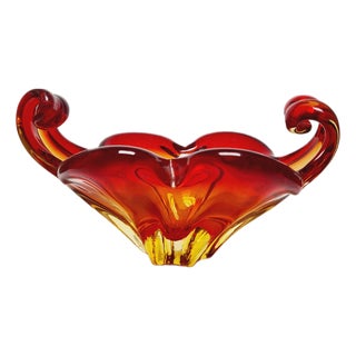 Mid-Century Italian Murano Glass Bowl by Flavio Poli for Mandruzzato, 1950s For Sale
