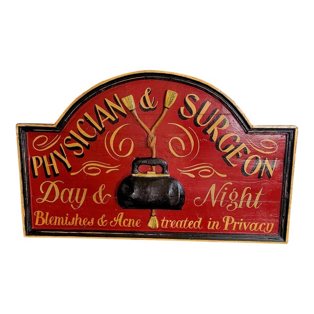 Antique ,Vintage Physican & Surgeon Street Sign For Sale