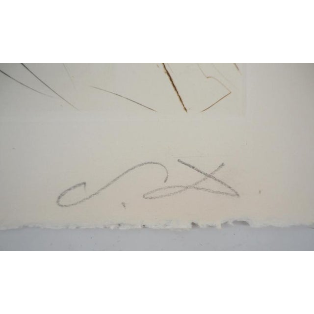 Modern Salvador Dali, The Surrealist King, 1970, Original Signed Etching For Sale - Image 3 of 8